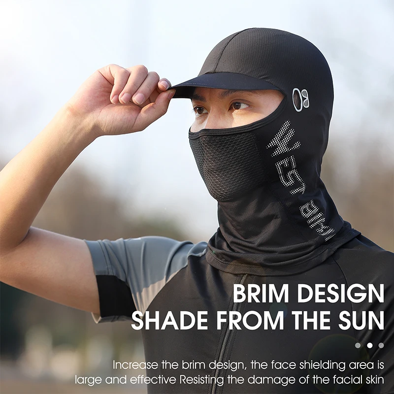 WEST BIKING Summer Cycling Balaclava Bike Motorcycle Sun Protection Ice Silk Hat Face Cover Fishing Hiking Sports Cap Headwear