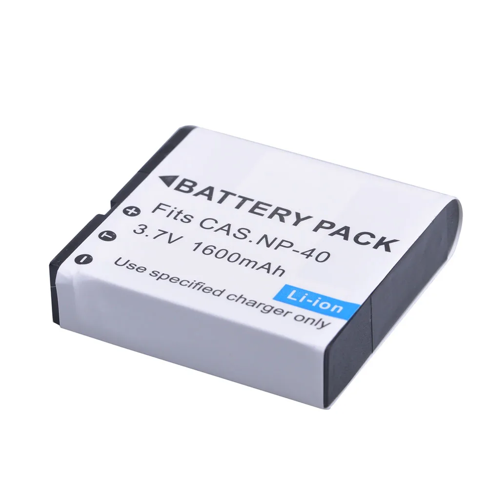 

1600mAh NP-40 NP 40 Battery for Casio Z57 Z400 Z750 Z850 EX-Z30 Z40 Z50 Z55 FC100 KOMERY 4K Camera