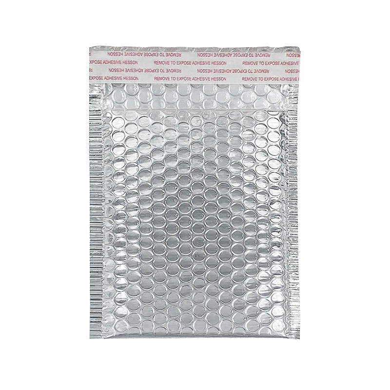 20 PCS Silver Aluminum Film Bubble Bag Self-adhesive Express Delivery Accessories Small Commodity Shockproof Envelope Bags