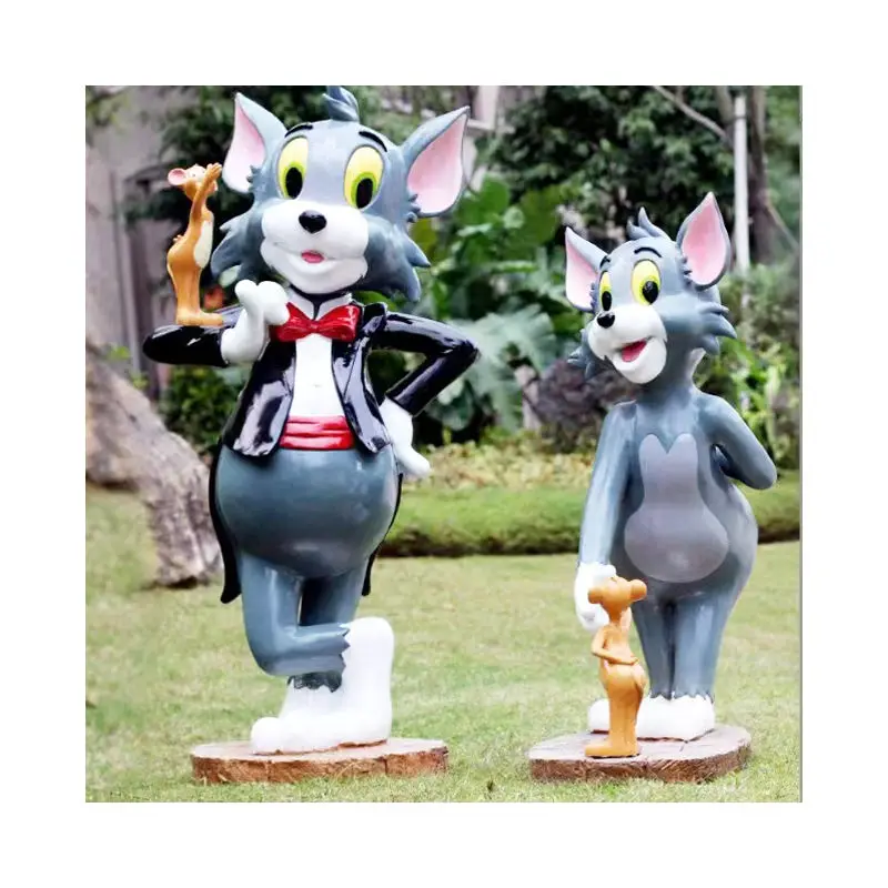 Jingujin Best Selling fiberglass tom and jerry sculpture fiberglass sculpture for Community landscape