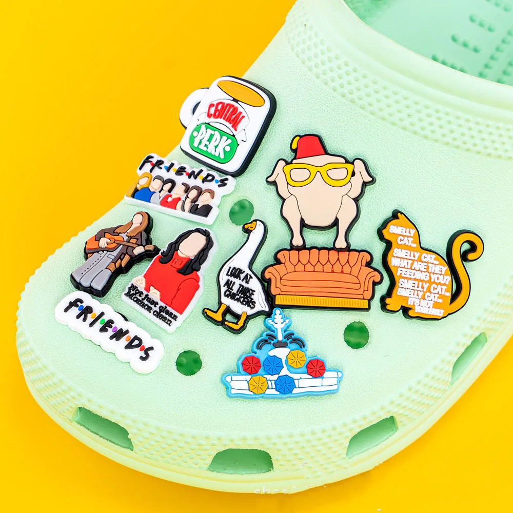 13/28/50 قطعة الكرتون الأحذية السحر الأصدقاء القدامى إكسسوارات أحذية زينة حذاء للحديقة الزينة العلوية صالح قباقيب صندل مشبك #3