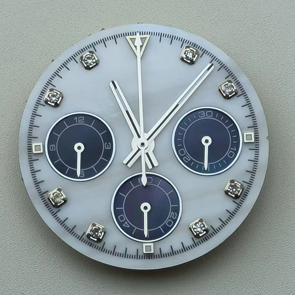 VK63 watch dial 29mm custom logo dial men's watch accessories timing diamond dial suitable for VK63 movement watch
