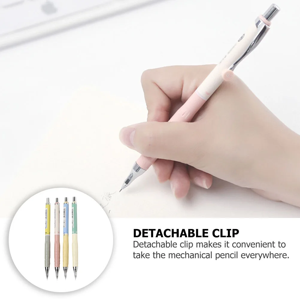 

4 set 0.3Mm Mechanical Pencils For Drawing Retractable Tip Non-Slip Automatic Pencil Set Drafting Writing Students
