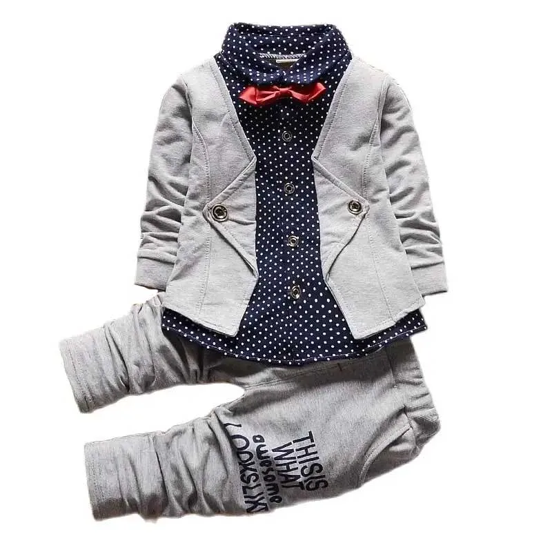 Conjuntos de ropa más delgada para niños, chándal para bebés, trajes de Caballero de manga larga, camiseta para niños, pantalones, conjuntos de ropa