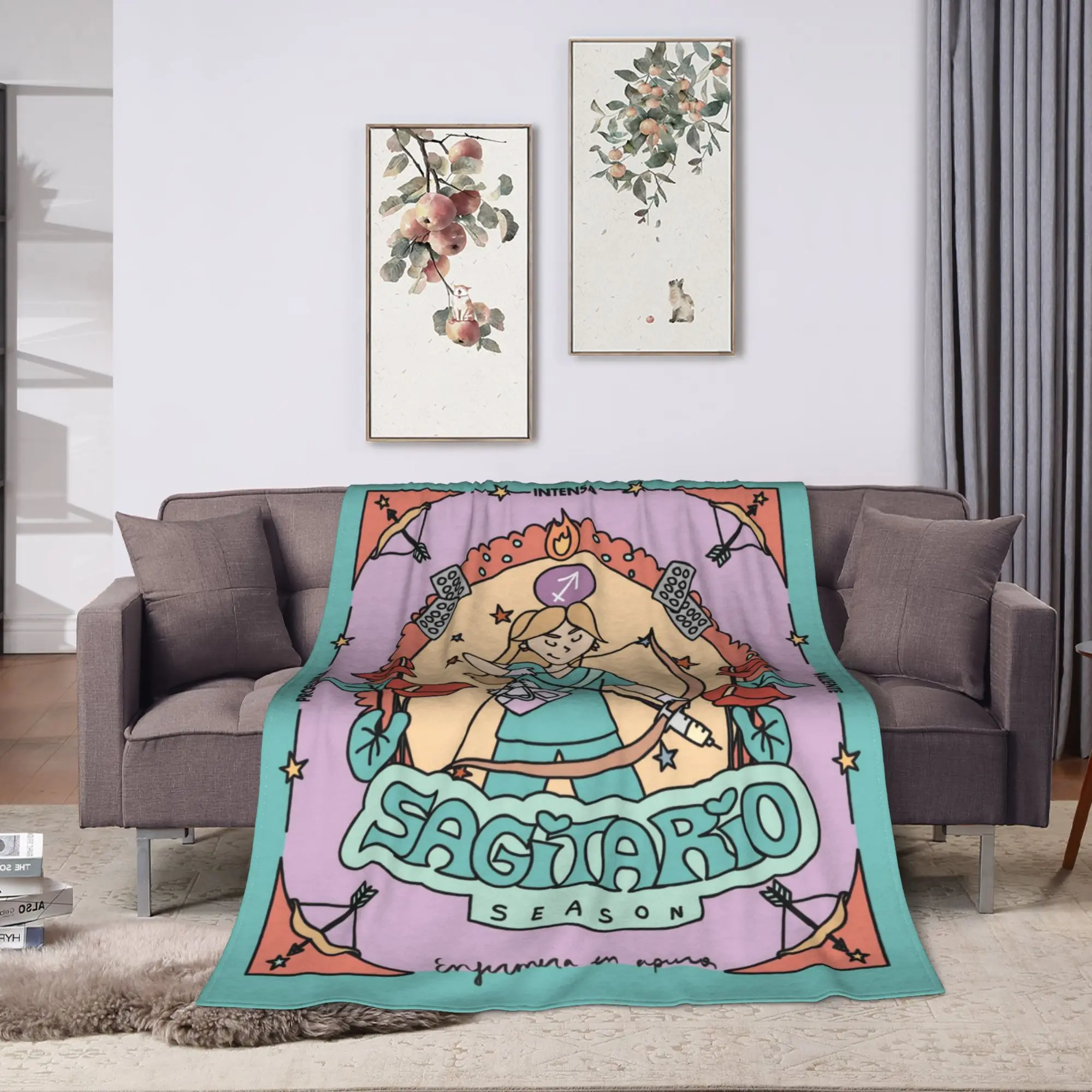 Custom Enfermera En Apuros Doctor Nurse Medicine Warm Blanket Plush Throw Blanket Funny Couch Chair Flannel Bedspread Bed Cover