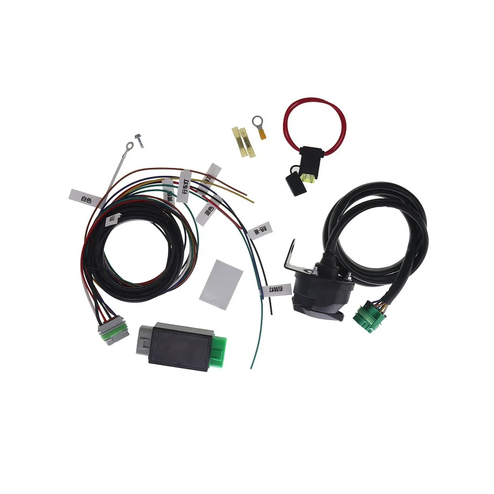 European 13 pin socket wiring harness with current control module at the car end to eliminate fault codes