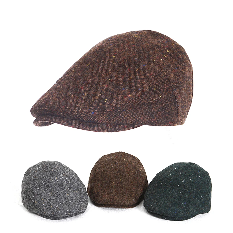 

Autumn Kids Hat for Boys Woolen Cloth Spring Retro Beret Hats Flat Brim Newsboy Cap Fashion Korean Children Accessories 2-9Years