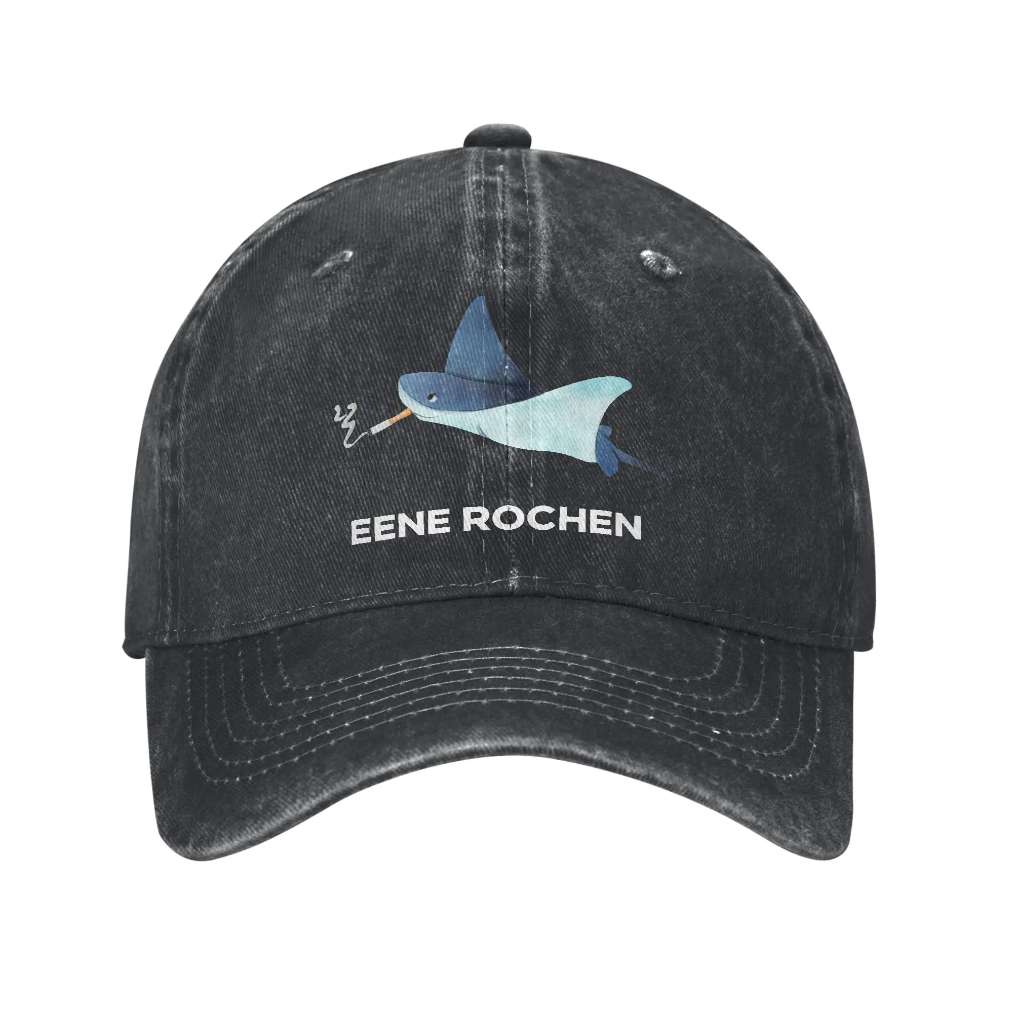 Gorras de béisbol clásicas Eene Rochen Meme divertidas alemanas para hombre y mujer, gorras de sol de mezclilla desgastada, sombreros suaves sin estructura para exteriores