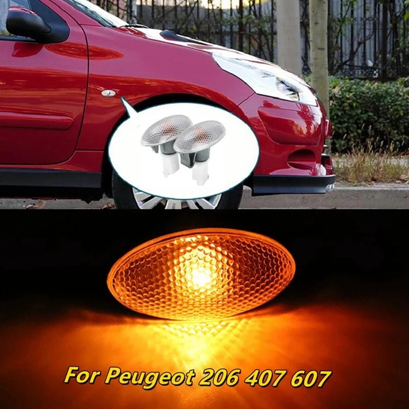 Dla Peugeot 206 407 607 sygnałowe boczne światło obrysowe wzmacniacz lampy632574