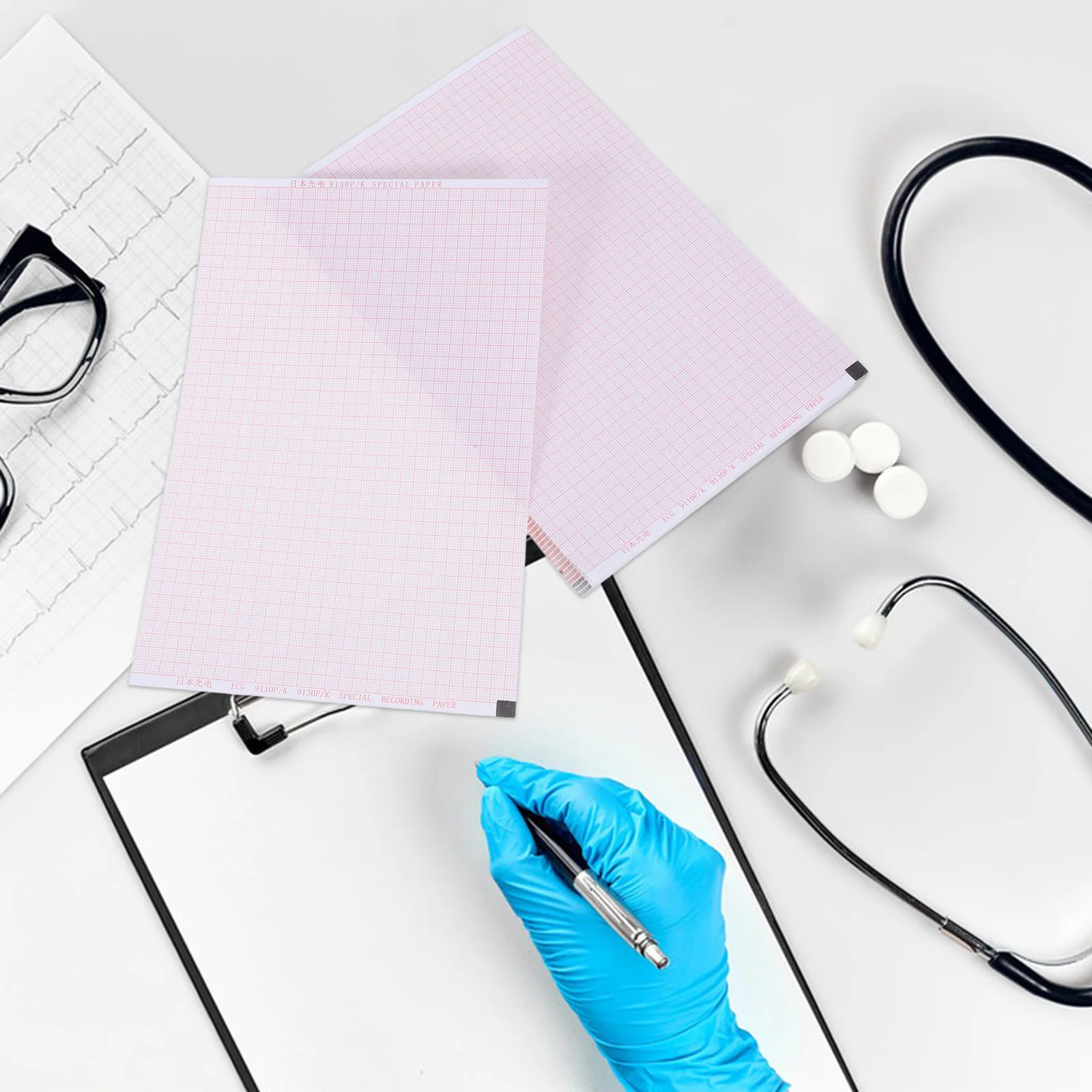 

Ecg 210X140Mm Red Grid Thermal Recording Sheet For Medical Devices High Precision Compatible With Most Ecg Machines