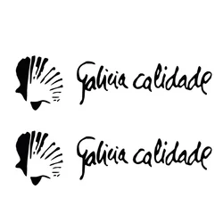 2xPersonalized Stickers Sticker Galicia Calidade Car and Motorcycle Body Exterior Pegatina Waterproof Car Styling Vinyl,15cm*5cm