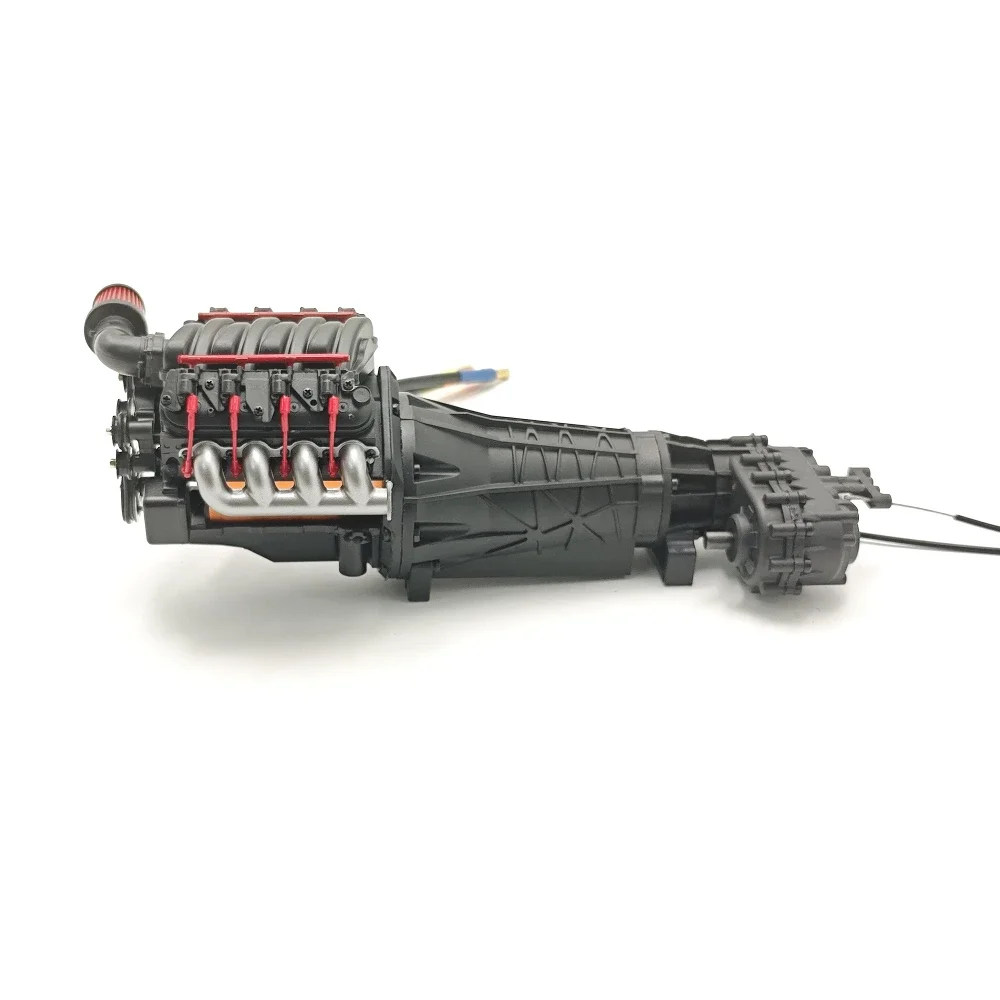 JDM-186-B V8 Engine Gearbox Plastic Gearbox Front Belt Can Be Equipped with Motor Drive Front Belt Standard Brushless Motor