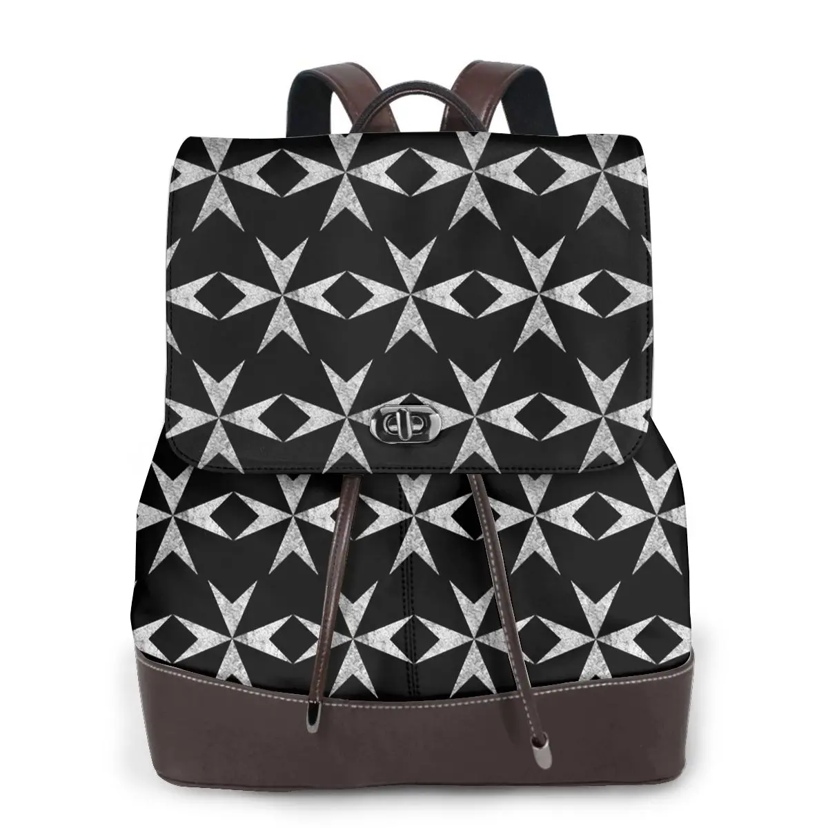 Maltese Cross Knights Hospitalier Malta Crusades Bookbag School Student Bags Hiking Travel Daypack for Women  Derma Backpack
