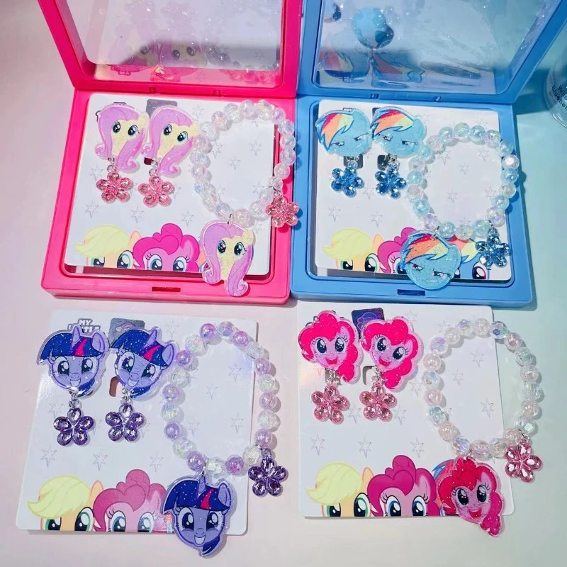 

My Little Pony Family Series Jewelry Set for Kids Bracelet Ear Clips Toy Accessories