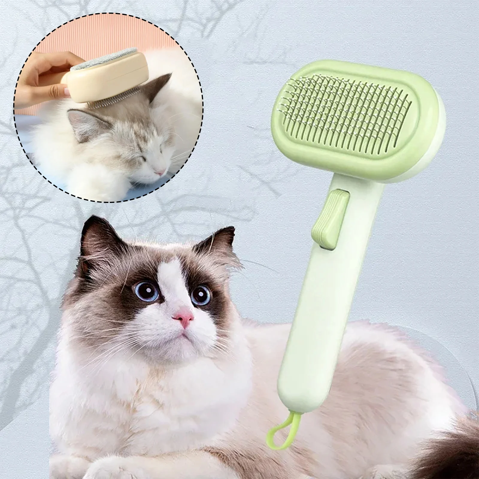 

Pet Cat Hair Brush Dog Comb Grooming And Care Cat Brush Stainless Steel Comb For Long Hair Dog Cleaning Pets Cat Dog Accessories