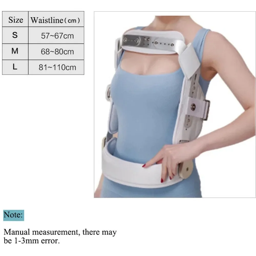 Spinal Orthotic Brace Support Adjustable Spinal Hyperextension Fixator Thoracolumbar Fracture Scoliosis Hunchback Fixation Brace
