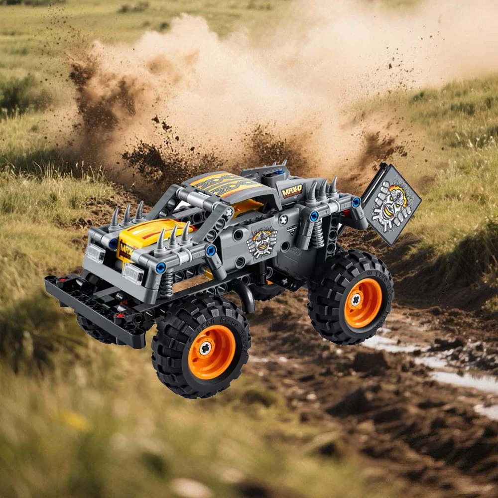 2025 nuevo monstruo vehículo todoterreno bloques de construcción acrobacias coche modelo juguete para niños niño regalo de Navidad