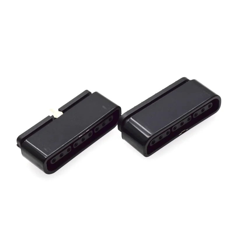 

5pcs/lot For game controller interface 9P socket PS2 female black 180 degrees direct and reverse game console connector