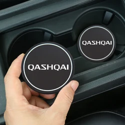 2Pcs Car Coaster Water Cup Bottle Holder Anti-slip Pad Mat Silica Gel For Nissan Qashqai Car Accessories