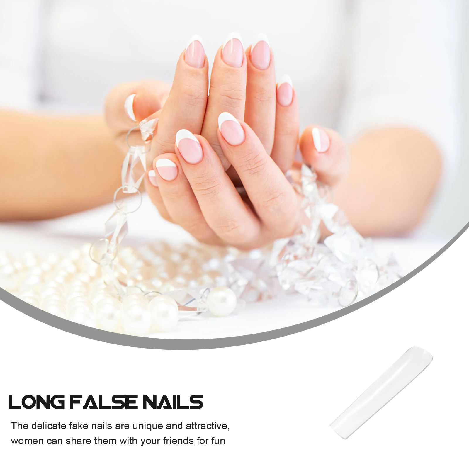 

504pcs Ballet Nails Full Cover Fake Extensions Square Detachable Patches Long Nail Tips Artificial Fingernails Manicure