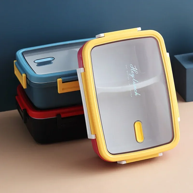 Bento Box Lunch Box Sealed with Air Vent Partition Lancheira Four Side Buckle for Girl LunchBox Fiambreras Loncheras De Mujer