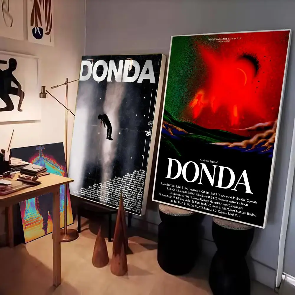 K-Kanye W-West Donda Vintage Painting Calligraphy Wall Art HD Canvas Oil Painting Posters Prints Bedroom Living Room Decor Gift