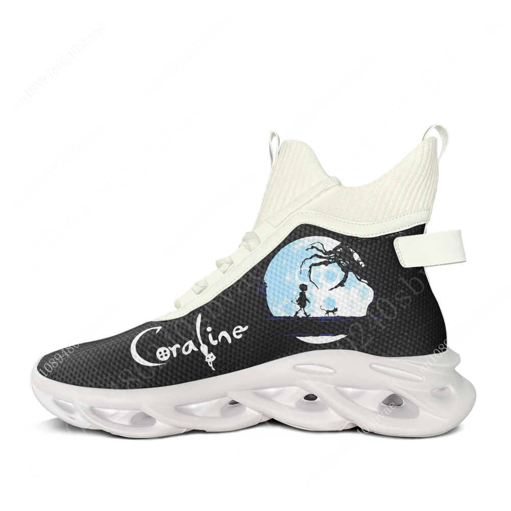 Coraline The Secret Door High Top Sneakers Mens Womens Sports Running Shoes Sneaker Lace Up Mesh Footwear Customized Made Shoe