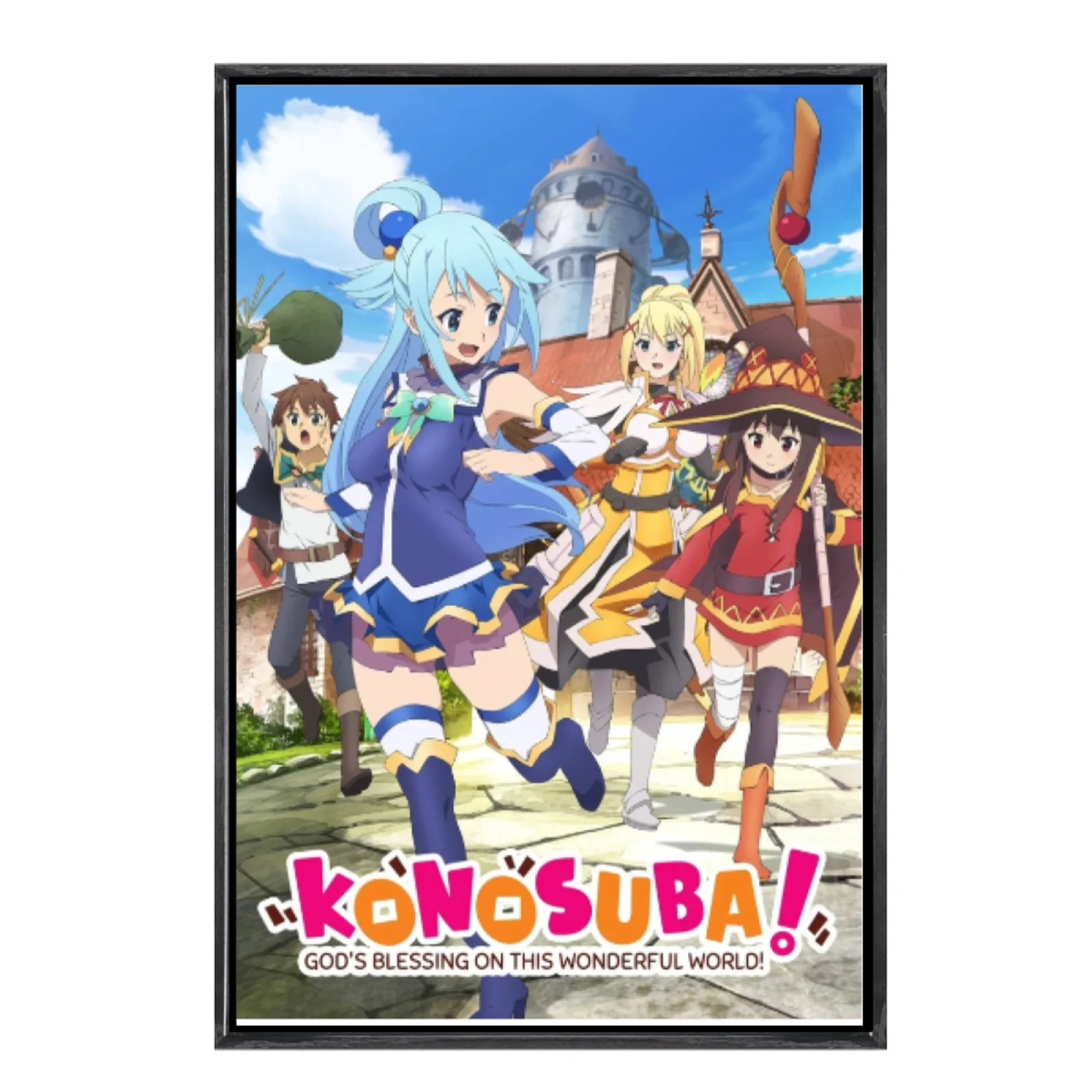 

Japanese Manga Multi-Size Canvas Poster Double Framed Wall Art,Konosuba Home Decor for Living Room Bedroom
