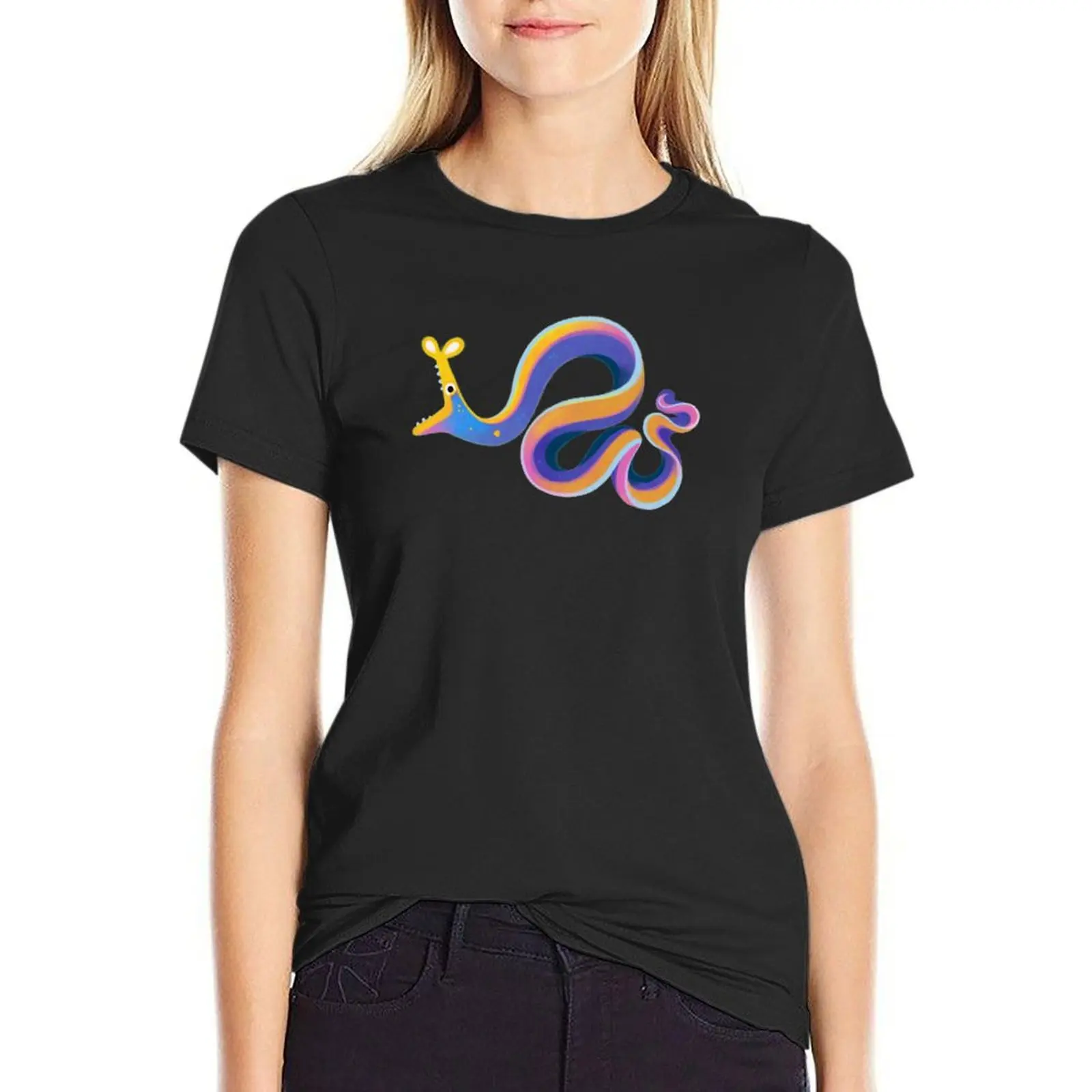 

Blue ribbon eel T-Shirt lady clothes korean fashion Short sleeve tee quick drying t-shirts for Women cotton