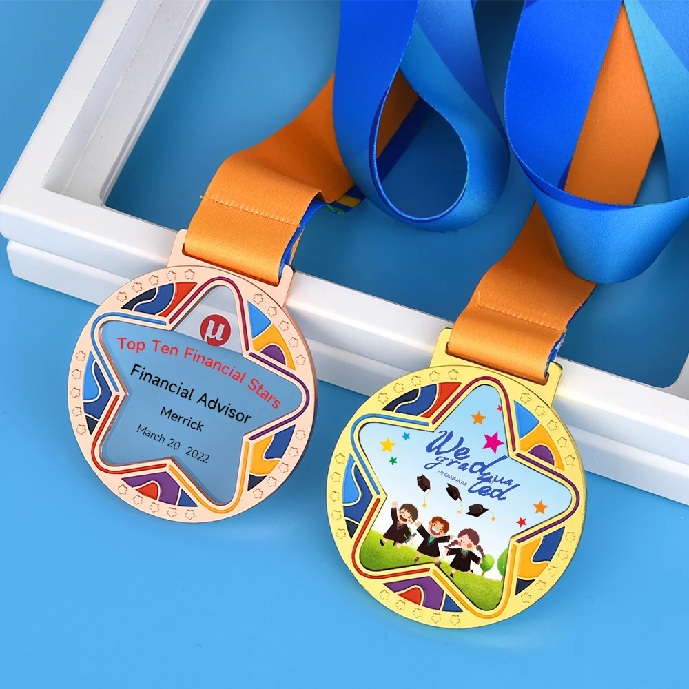 Creative Acrylic Medal Children\'s Medals Award Custom Transparent Medal School Students Running Sport Games Medals Free Print