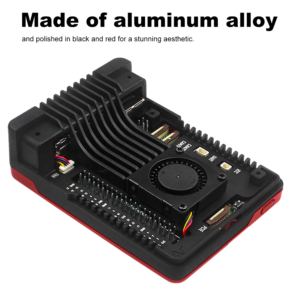 Para raspberry pi 5 argon neo 5 caso de metal caso de resfriamento passivo para raspberry pi 5 caixa de dissipador de calor de alumínio com ventilador de refrigeração pwm