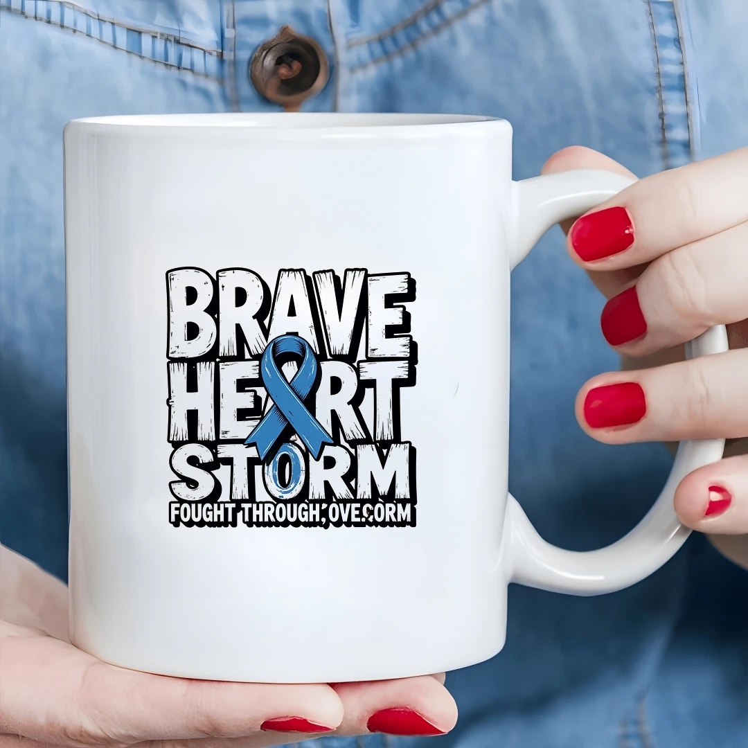 

11oz Cup + Brave Heart Storm Pattern + Kids Cold & Hot Drink Cup Christmas Family Office Cup