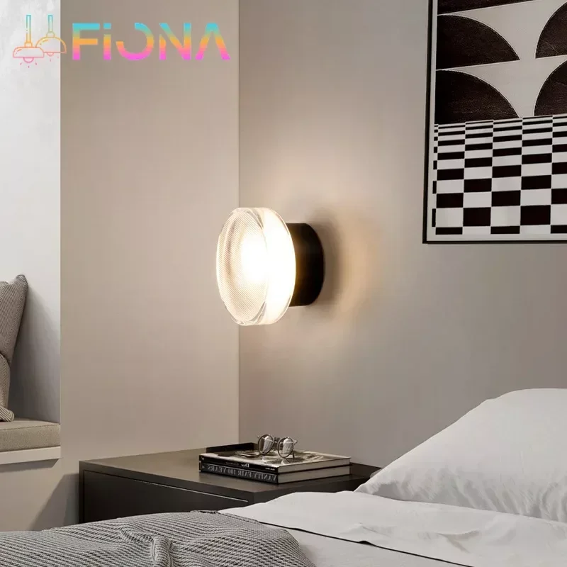 Moderne runde Wandleuchte LED Acryl Wandleuchte Wandleuchte Wohnzimmer Aisel Korridor Schlafzimmer Badezimmer Home Dekoration Innenbeleuchtung