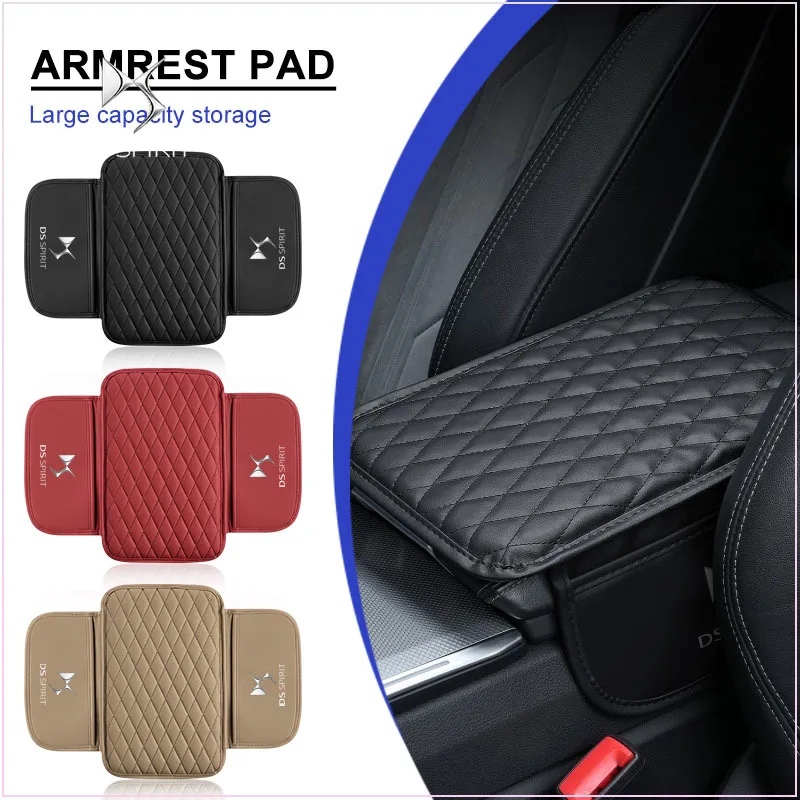 PU Leather Car Armrest Mat Tissue Boxes Height Pad Armrest Box for Citroen DS C1 C2 C3 C5 C5X E-C4 C-Crosser Cactus Car Stickers