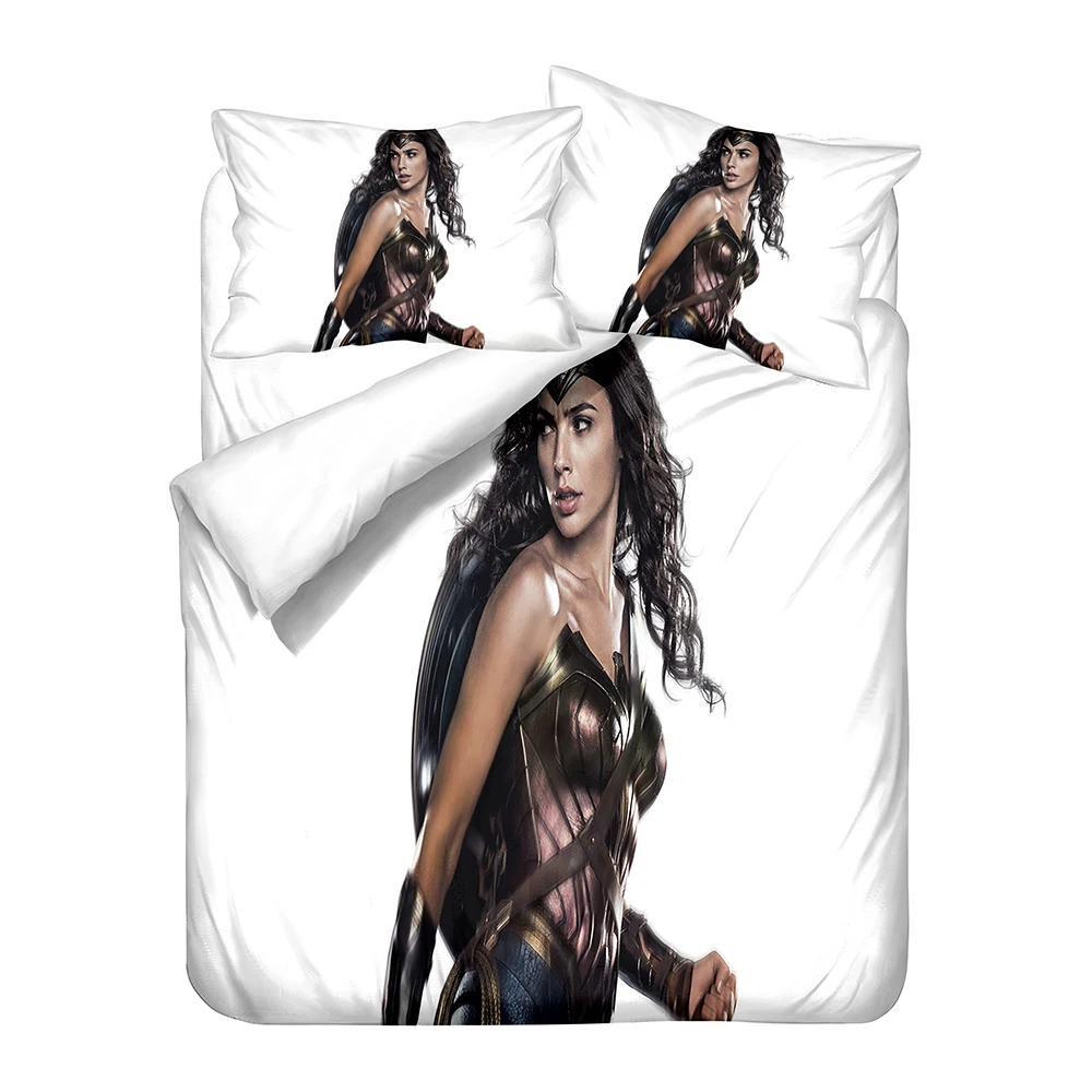 Anime Avengers Bed Cover Set, Duvet Bed Linen,3d Children Bedding Set,3-Piece1Bed Cover,King Size