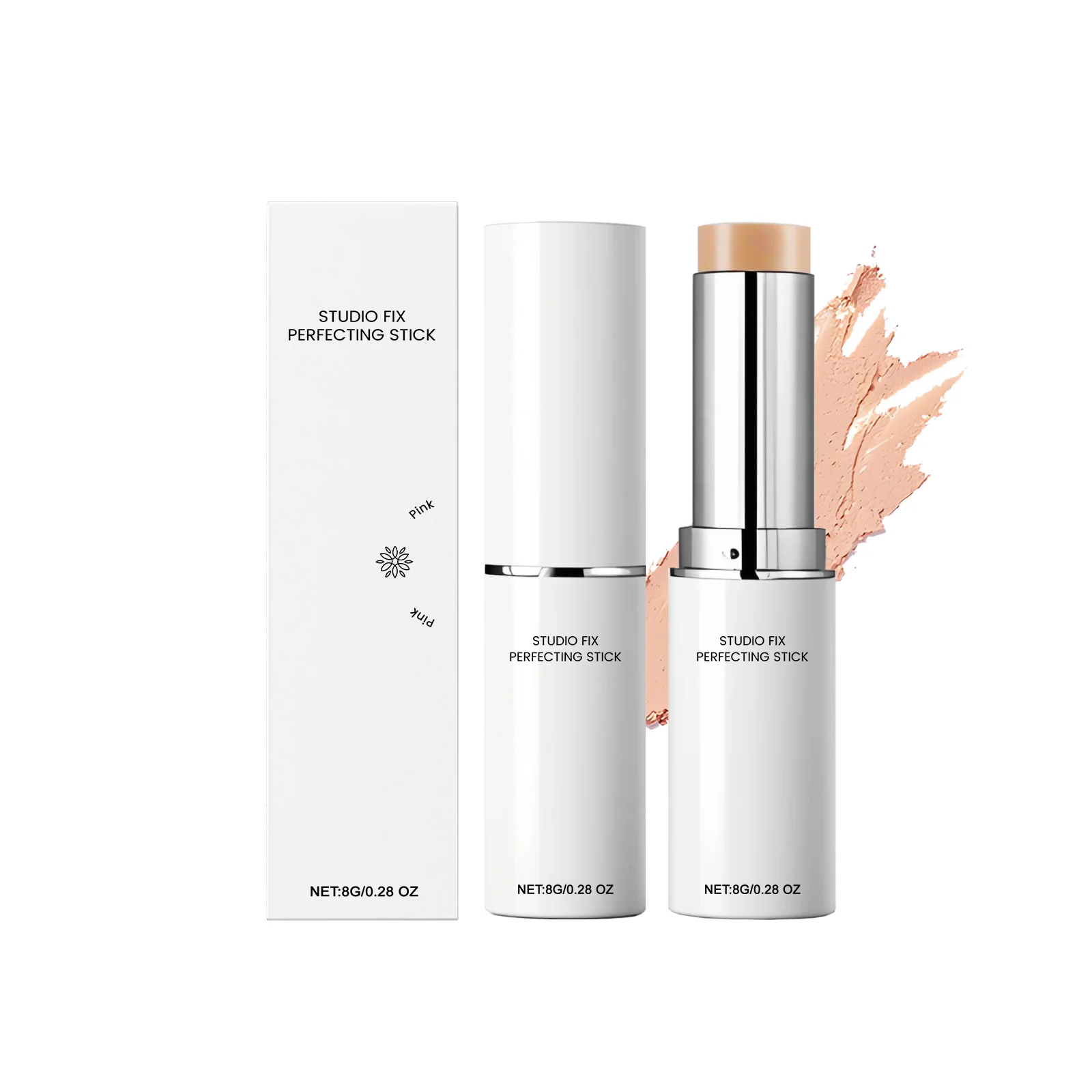 Base en barra de maquillaje, resistente al agua, a prueba de sudor, aclarador de piel facial, acabado impecable, base mate desnuda, cosméticos de cobertura completa