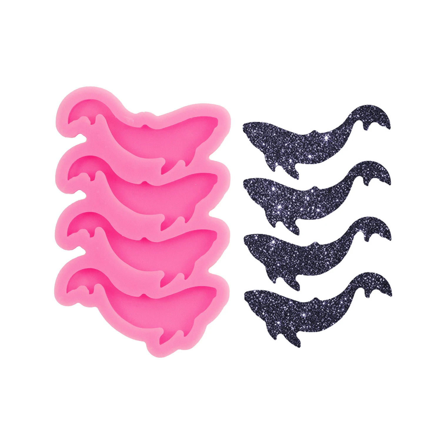 Dolphin Keychain Pendant Silicone Mold for Epoxy Resin DIY Jewelry Necklace Charm Casting Supplies