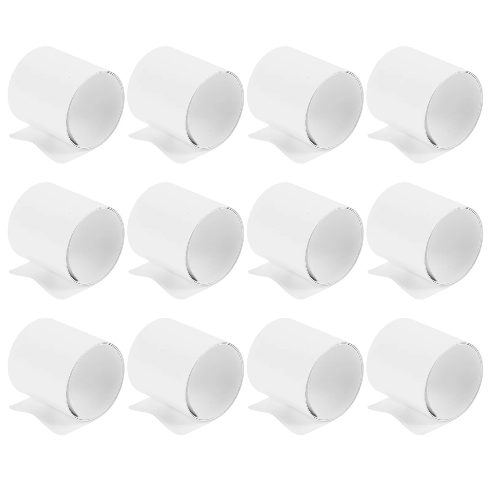 12 Stuks Witte Slap Armbanden Graffiti DIY Bands Glad Veilig Huidvriendelijk voor Carnaval Feesten DIY Ambachten Polsbandje Party