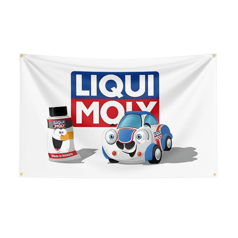 3x5 Ft L-LIQUIMOLYs Motor Car Oil Flag Motoring Racing Workshop Car Banners Tapestry Flag Outdoor For Decoration Engine Oil