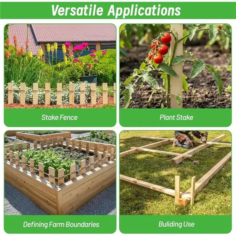 ABKS-Wooden Garden And Sign Posts 26Pcs 11.4