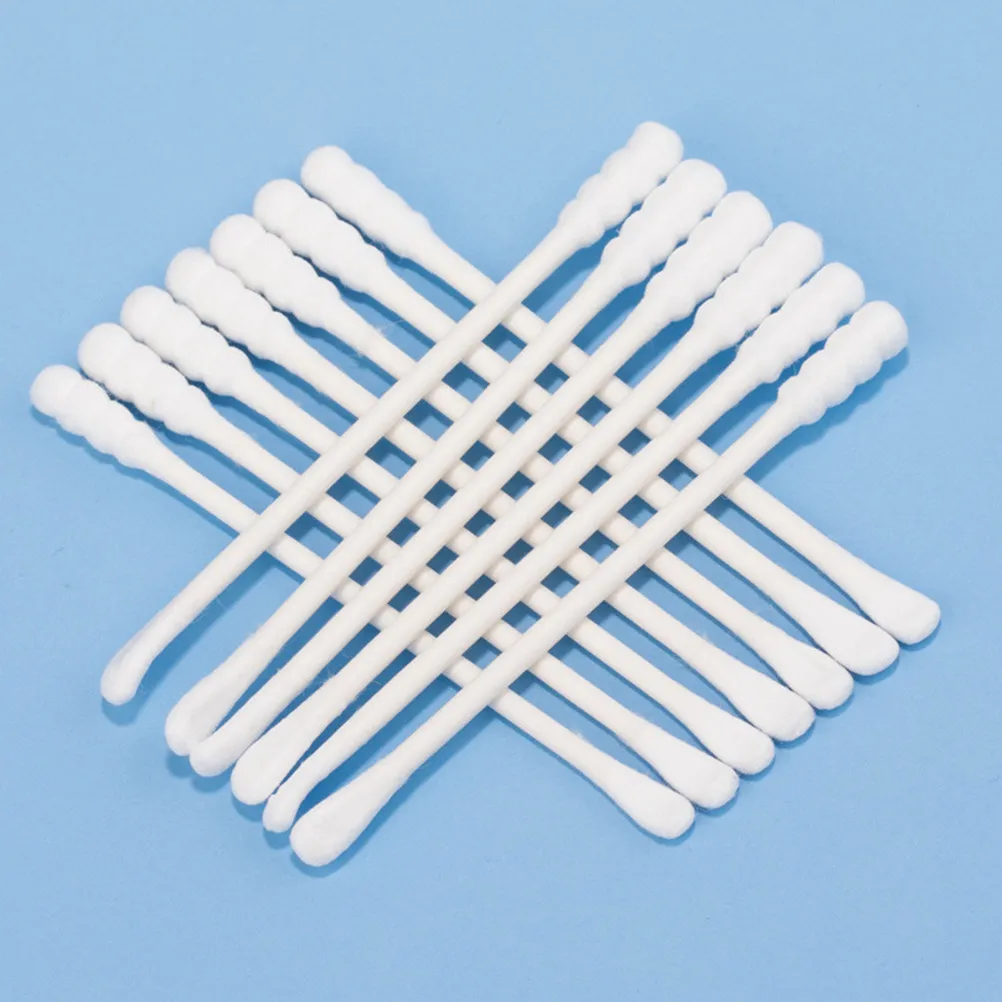 200Pcs Disposable Cotton Swabs Double-Head Paper Stick Ear Pick Makeup Cleaning Swabs Ear Pick Cotton Swab