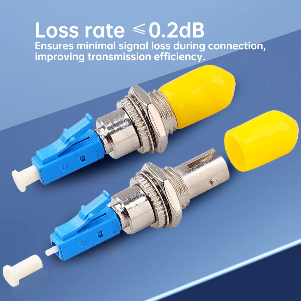 Natalink LC/UPC Male to ST/UPC Female Fiber Optic Adapter Singlemode Flange Hybrid Optical Connector for SFP Module Coupler