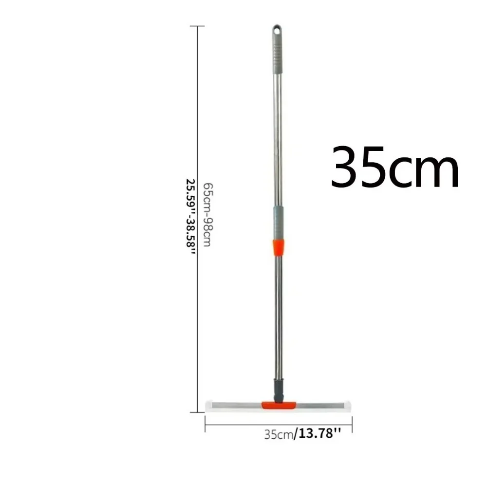 Lazy Broom Silicone Broom Water Stain Remover Stainless Scraper Non-Stick Hair Remover Window Groove Cleaning Flexible
