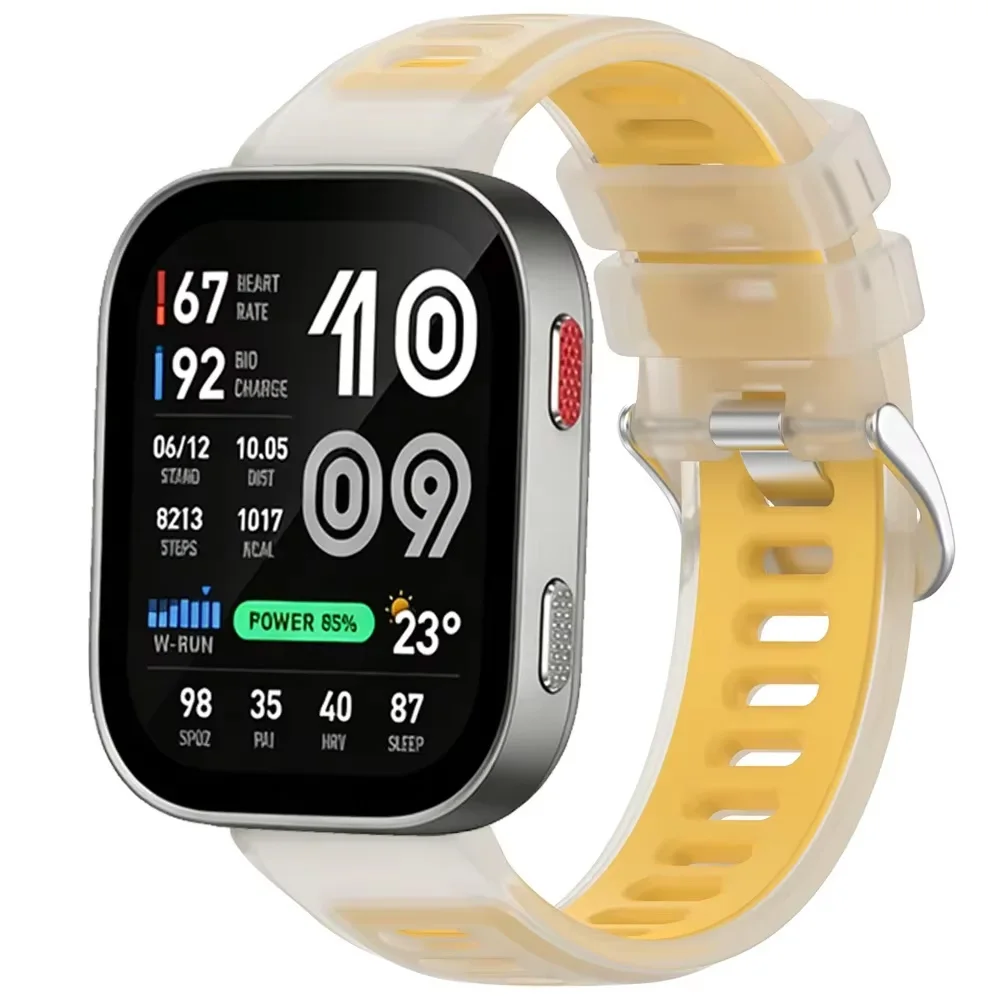 20mm 22mm Jelly Color Silicone Strap For Amazfit Bip Max 6 5/Balance 3 2 1/Helio/Active Max Soft Band Amazfit Active 3 2 Correa