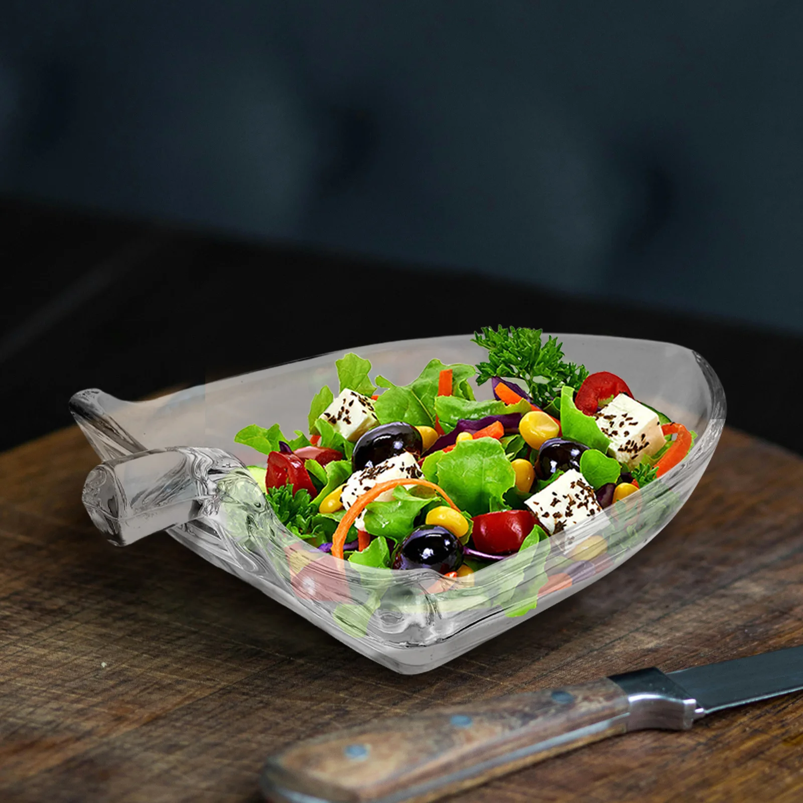 120 مللي وعاء للسلطة الزجاجي الإبداعية واضح خلط السلطانية صينية للفاكهة الحديثة تخدم الحلويات وجبات خفيفة أطباق سلطة الحفلات المطبخ يجب أن يكون لديك #3