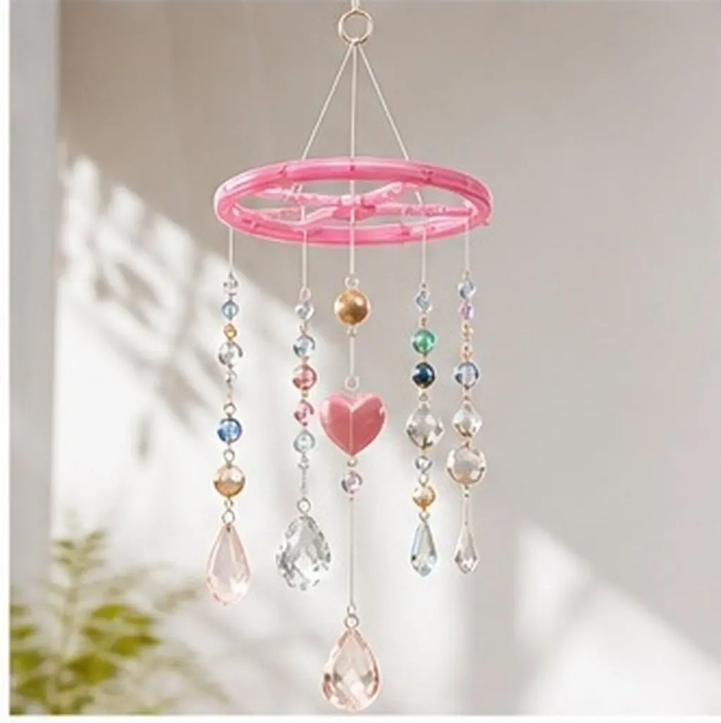 3Pcs Wind Chime Making Rings Plastic DIY Circles for Memorial Wind Chimes Craft Projects Multiple Suspension Holes Included