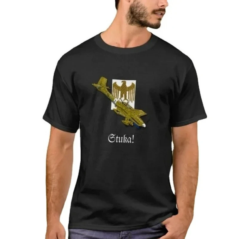 Air Force Ju-87 Stuka Dive Bomber T-Shirt 100% Cotton O-Neck Summer Short Sleeve Casual Mens T-shirt Size S-3XL