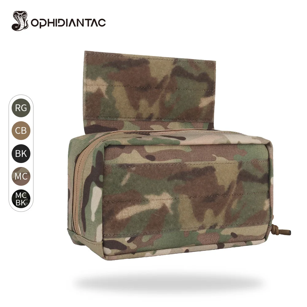

OPHIDIANTAC Multifunctional Hanging Pouch With Candy Bag Double Zipper Magic Tape Pouch for Plate Carrier Hunting Accessories
