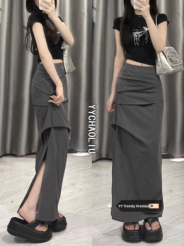 

Deep ey Workwear A-Line Skirt High Waist Split for Women Spring 2026 New Arrival Casual Sle Commute Friendly