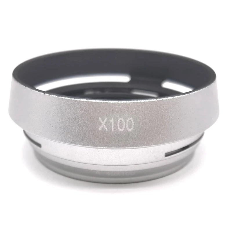 1 قطعة الفضة LH-X100 49 مللي متر محول العدسة حلقة عدسة معدنية هود أجزاء اكسسوارات ل فوجي X100 X70 X100S X100T هود محول حلقة